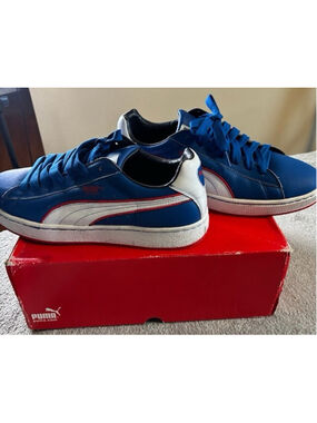 Puma Basket II Soda Blue Red White Size 12